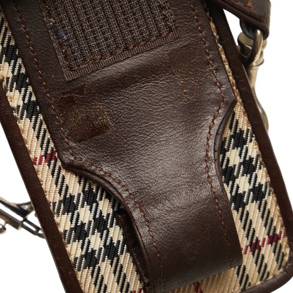 Burberry Burberry Nova Check Canvas Leather Pouch Canvas Vanity Bag - Picture 5 of 8